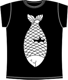 Прикольные футболки: Большая Рыба Black